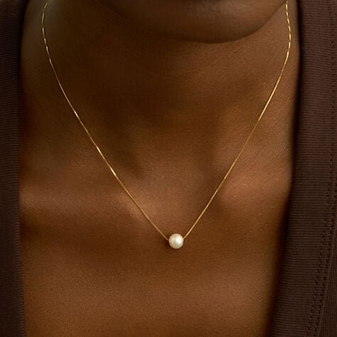Collana Gabrielle Oro Giallo Perla D'Acqua Dolce - Collane Donna | Stroili