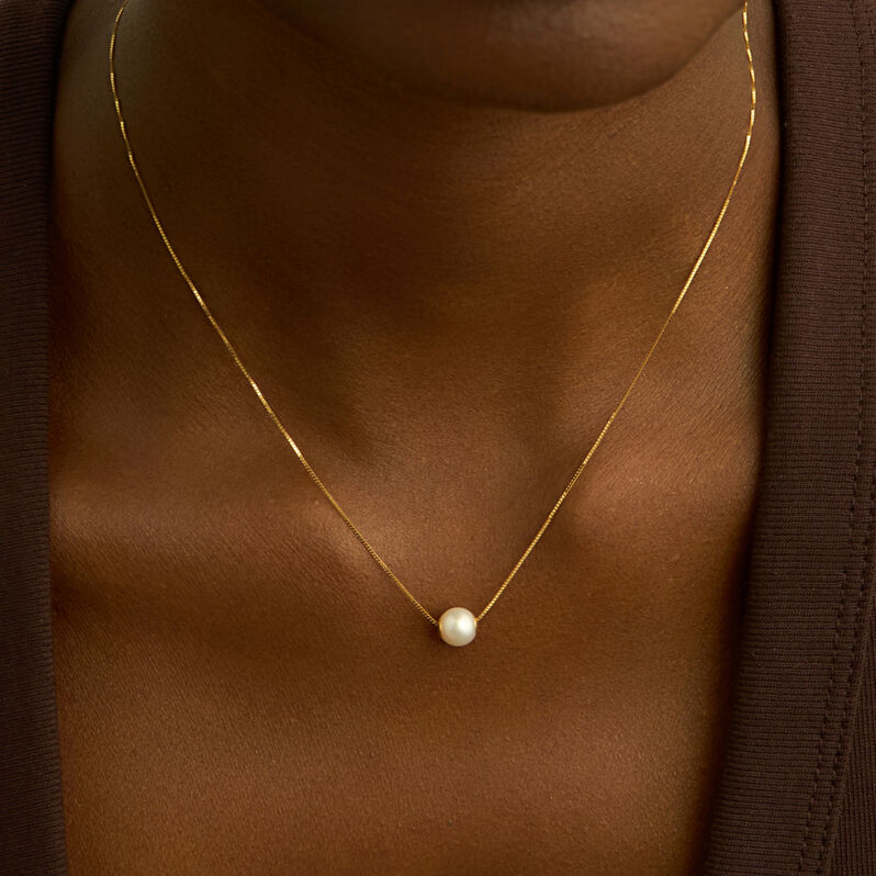 Collana Gabrielle Oro Giallo Perla D'Acqua Dolce - Collane Donna | Stroili
