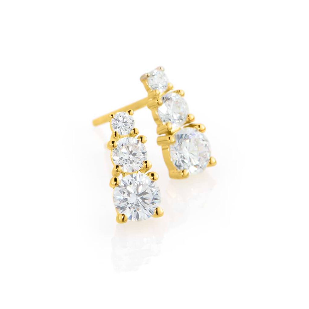 Orecchini Pendenti Trilogy Claire Oro Giallo Cubic Zirconia - Orecchini Pendenti Donna | Stroili