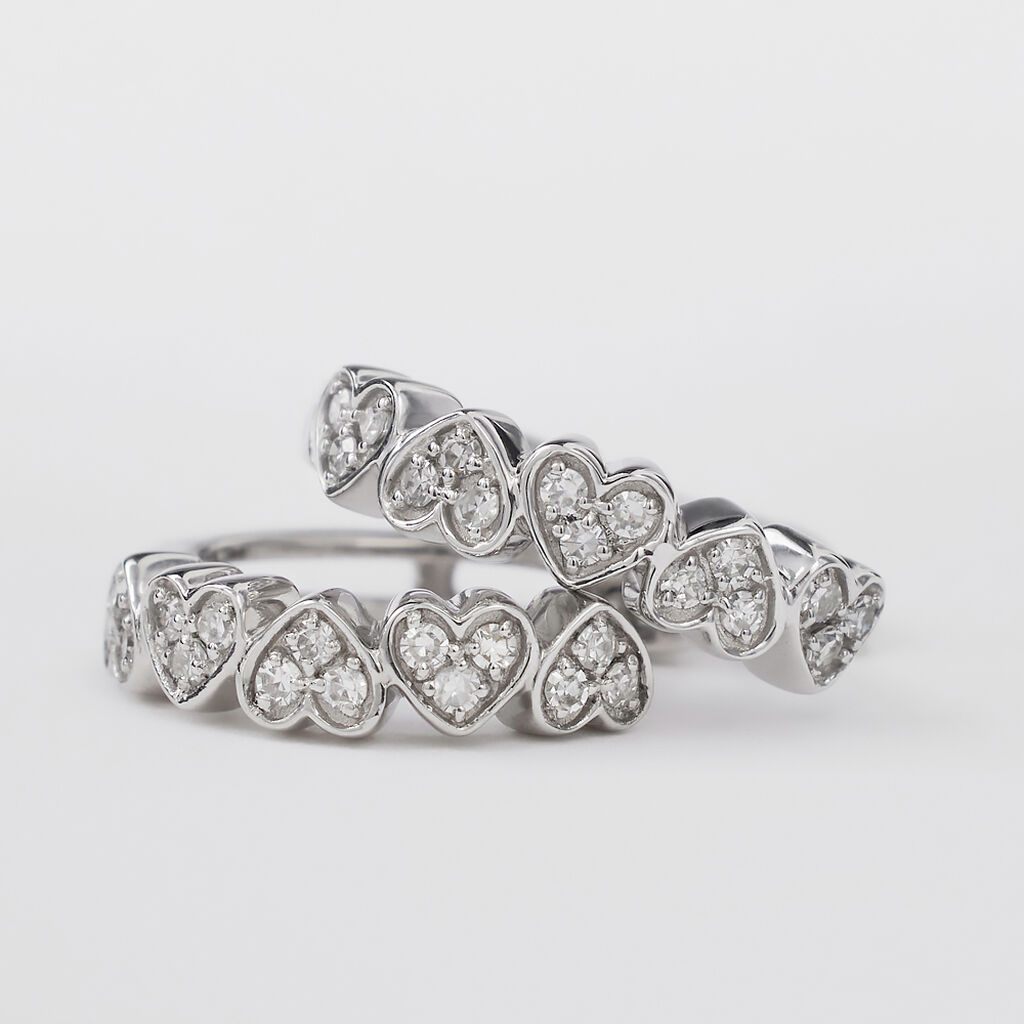 Orecchini A Cerchio Sophia Oro Bianco Diamante - Orecchini a Cerchio Donna | Stroili