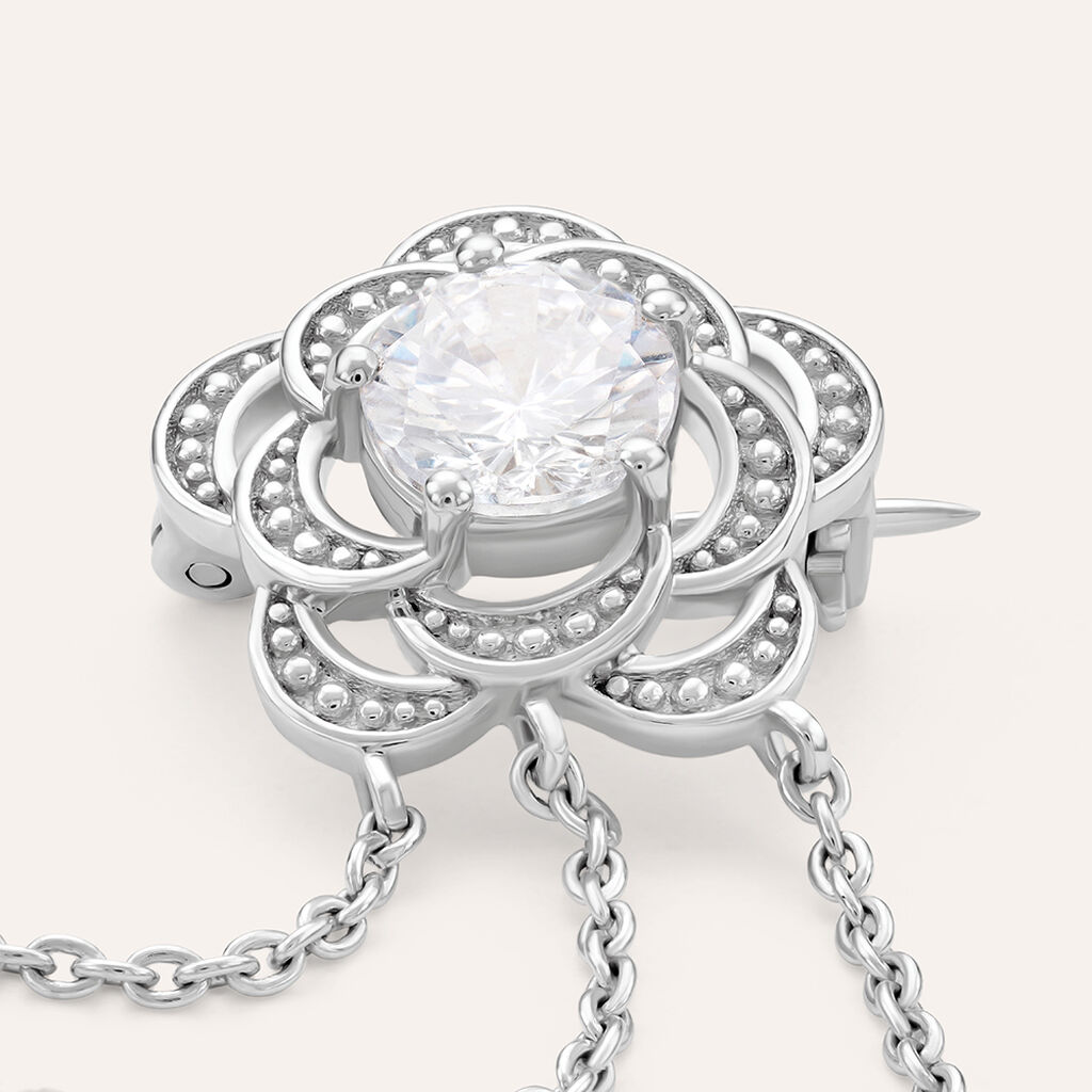 Spilla Silver Elegance Argento Rodiato Cubic Zirconia