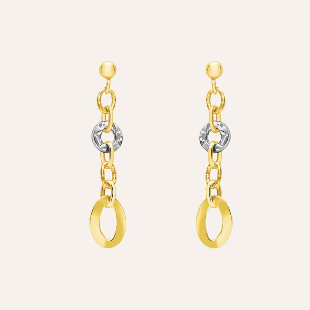 Orecchini Pendenti Beverly Oro Bicolore