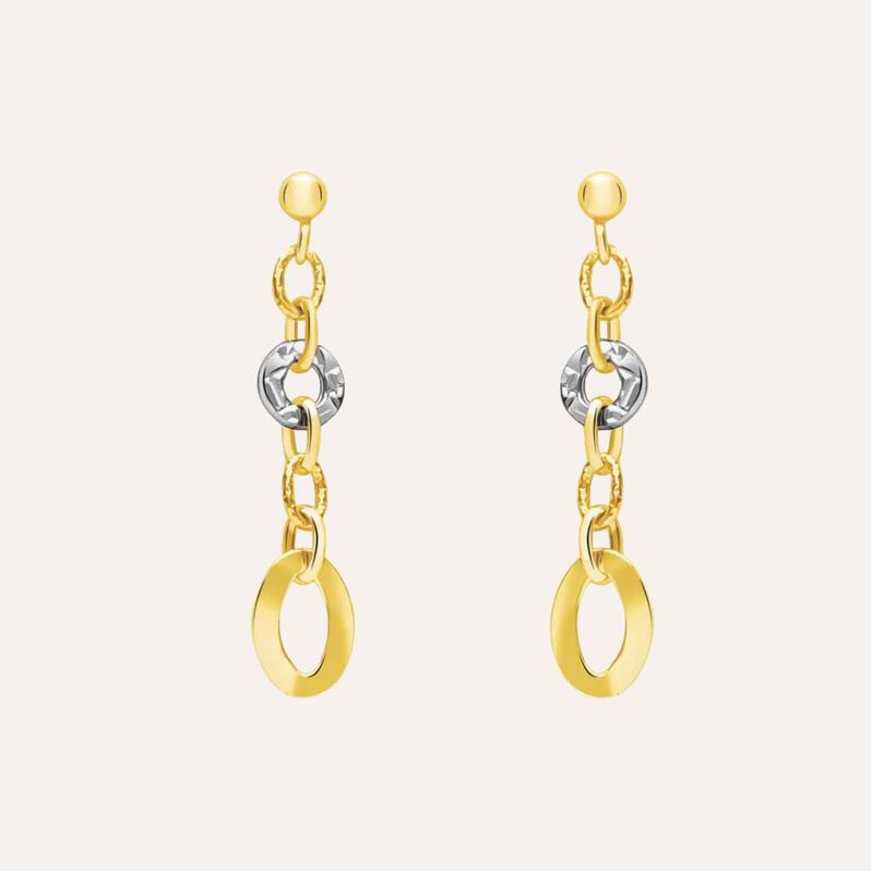 Orecchini Pendenti Beverly Oro Bicolore - Orecchini Pendenti Donna | Stroili