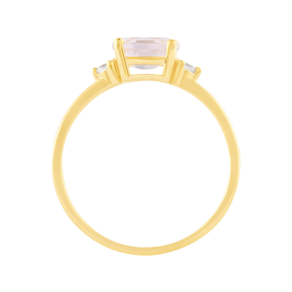 Anello Solitario Amélie Oro Giallo Quarzo Cubic Zirconia - Anelli con Pietre Donna | Stroili