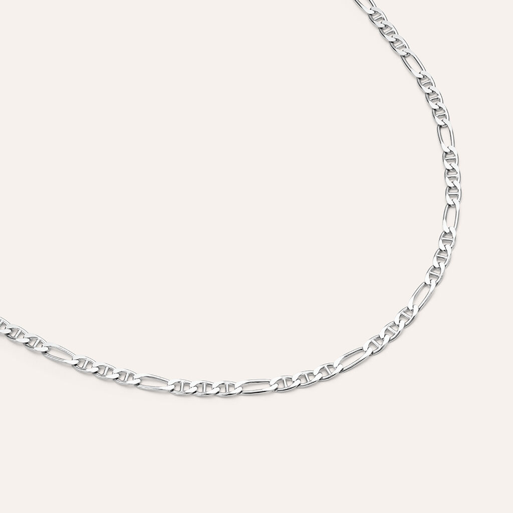 Bracciale Catena Gentleman Argento Rodiato