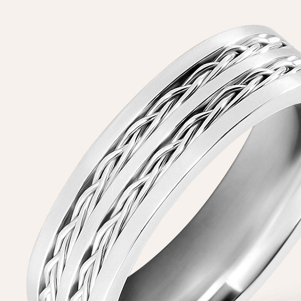 Anello Fascia Man Code Acciaio