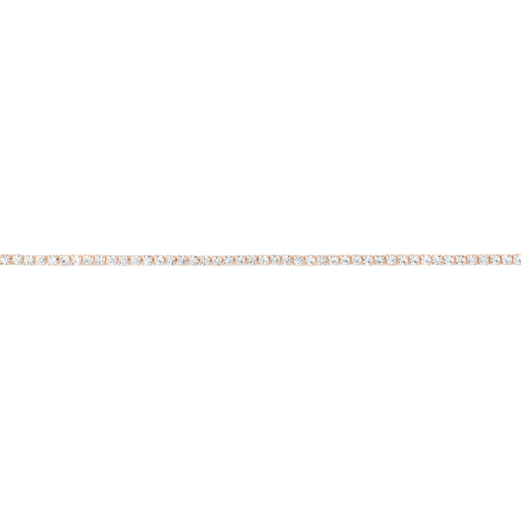 Bracciale Tennis Romantic Shine Metallo Rosa Cristallo - Bracciali Tennis Donna | Stroili