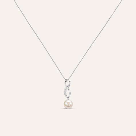 Collana Gold Pearls Oro Bianco Perla D'Acqua Dolce Diamante - Collane Donna | Stroili