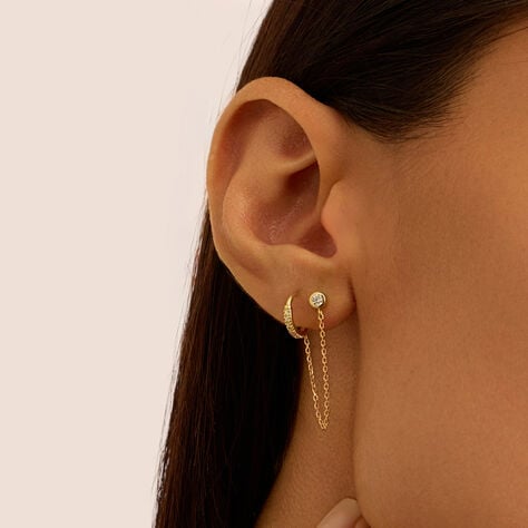 Mono Orecchino Lobo Punto Luce Golden Dreams Placcato Oro Giallo Cubic Zirconia - Mono Orecchino Donna | Stroili