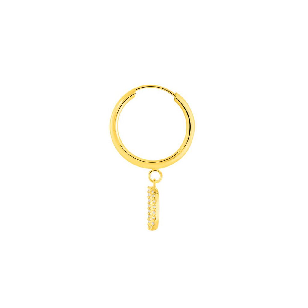 Mono Orecchino A Cerchio Toujours Oro Giallo Cubic Zirconia - Mono Orecchino Donna | Stroili