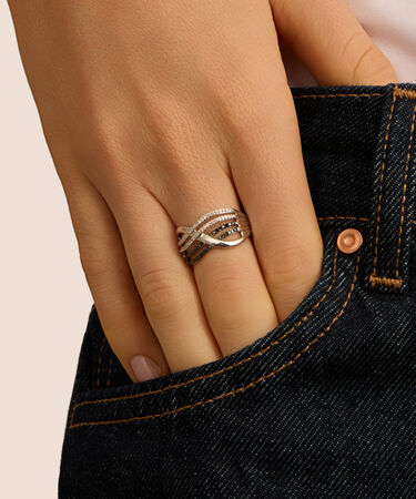 Anello Fascia Sophia Oro Bianco Diamante