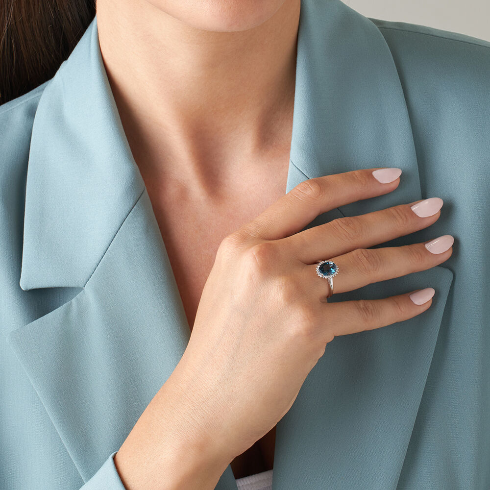 Anello topazio azzurro deals stroili