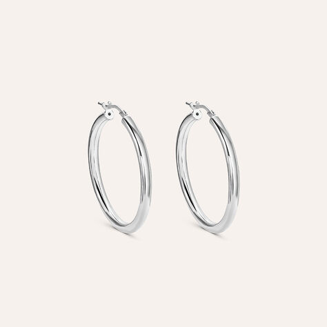 Orecchini A Cerchio Silver Collection Argento Rodiato - Orecchini a Cerchio Donna | Stroili