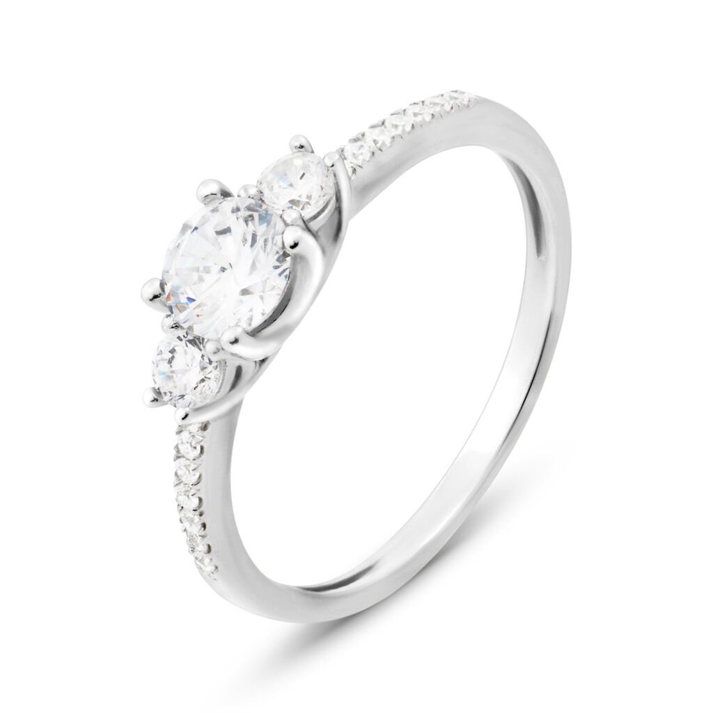 Anello Trilogy Silver Elegance Argento Rodiato Cubic Zirconia - Anelli con Pietre Donna | Stroili