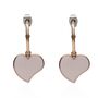Orecchini cerchio con cuore pendente bianco