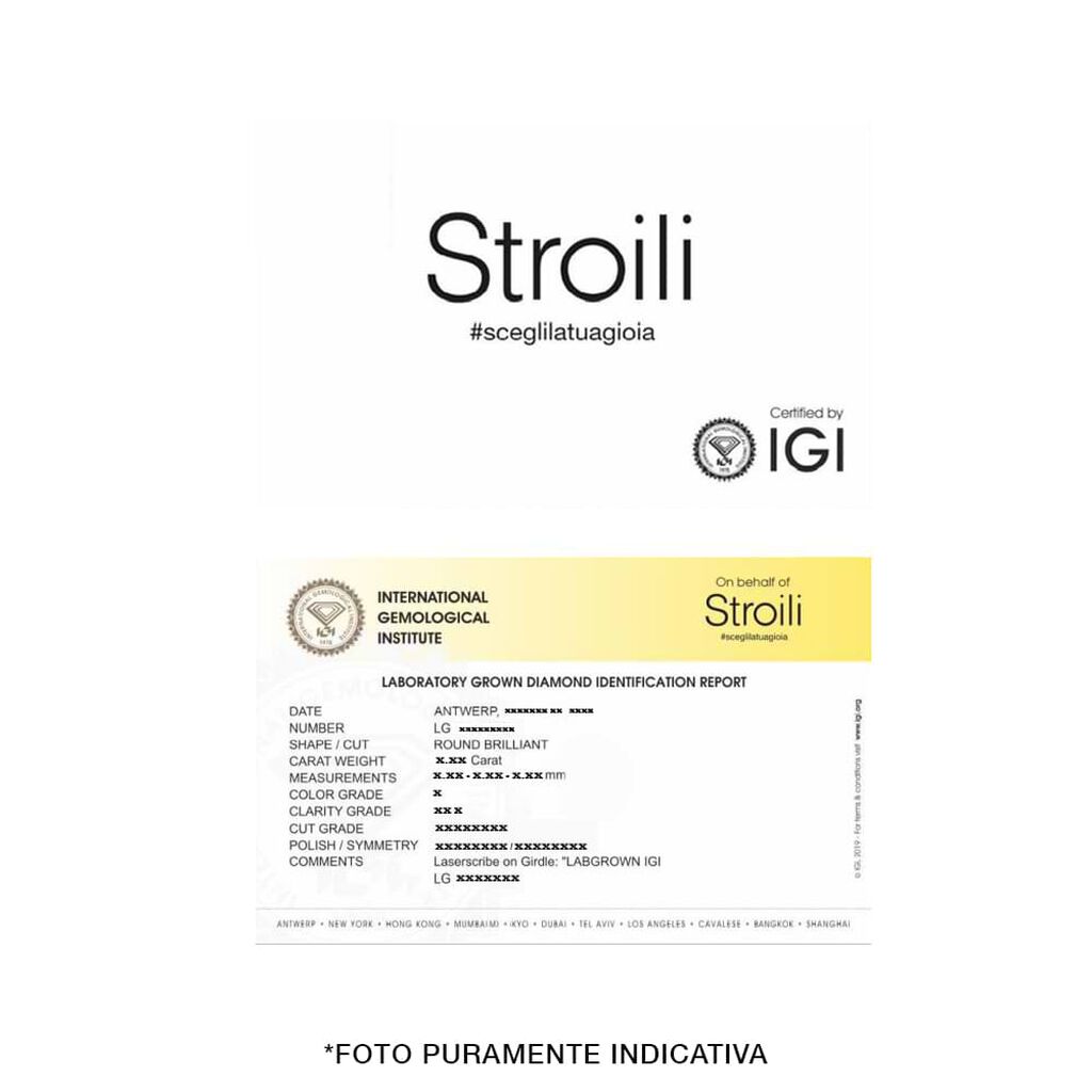 Anello Solitario Valentino Diamade Oro Bianco Diamante Lab-Grown - Anelli con Pietre Donna | Stroili