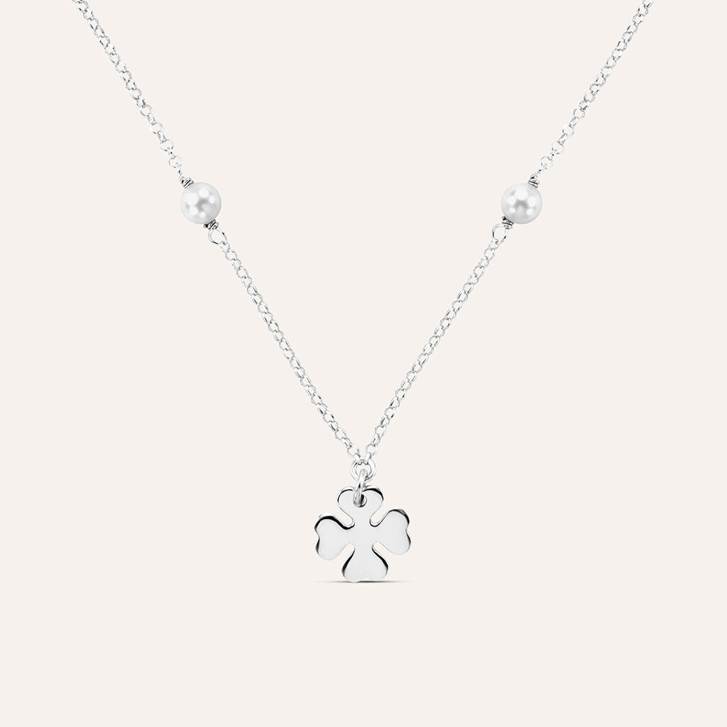 Collana Silver Pearls Argento Rodiato Perla sintentica