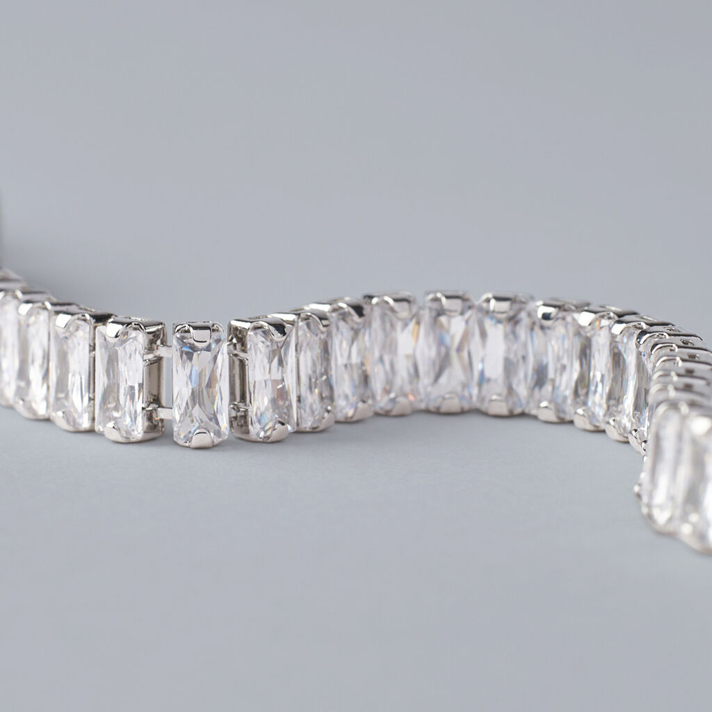 Bracciale Tennis Romantic Shine Metallo Cristallo - Bracciali Tennis Donna | Stroili