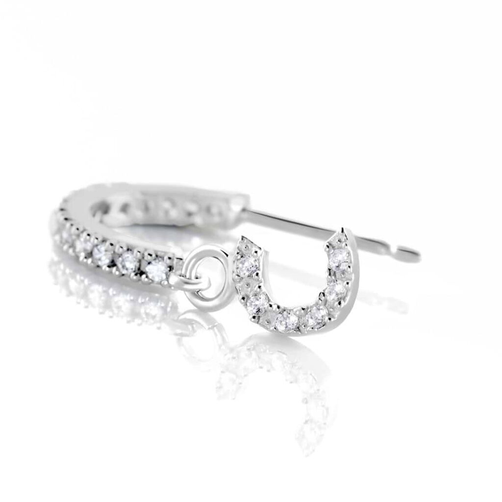Mono Orecchino A Cerchio Silver Moments Argento Rodiato Cubic Zirconia - Mono Orecchino Donna | Stroili