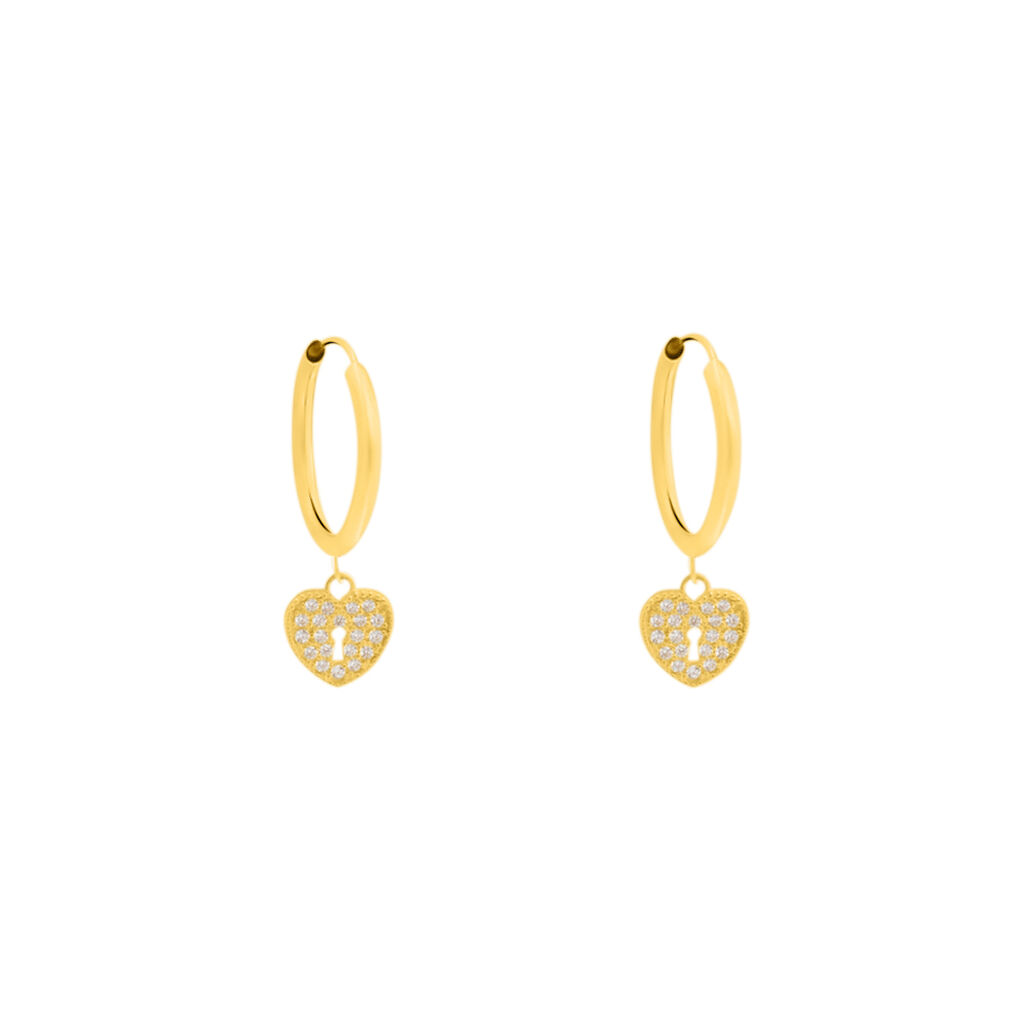 Orecchini A Cerchio Toujours Oro Giallo Cubic Zirconia - Orecchini a Cerchio Donna | Stroili