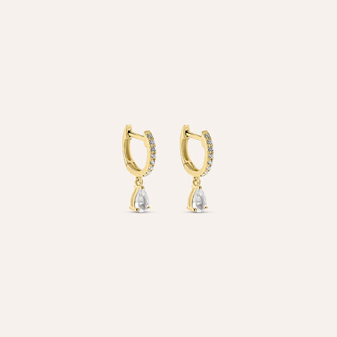 Orecchini A Cerchio Amélie Oro Giallo Quarzo Cubic Zirconia - Orecchini a Cerchio Donna | Stroili