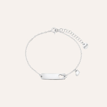 Bracciale Con Targhetta Silver Collection Argento Rodiato