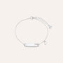 Bracciale Con Targhetta Silver Collection Argento Rodiato