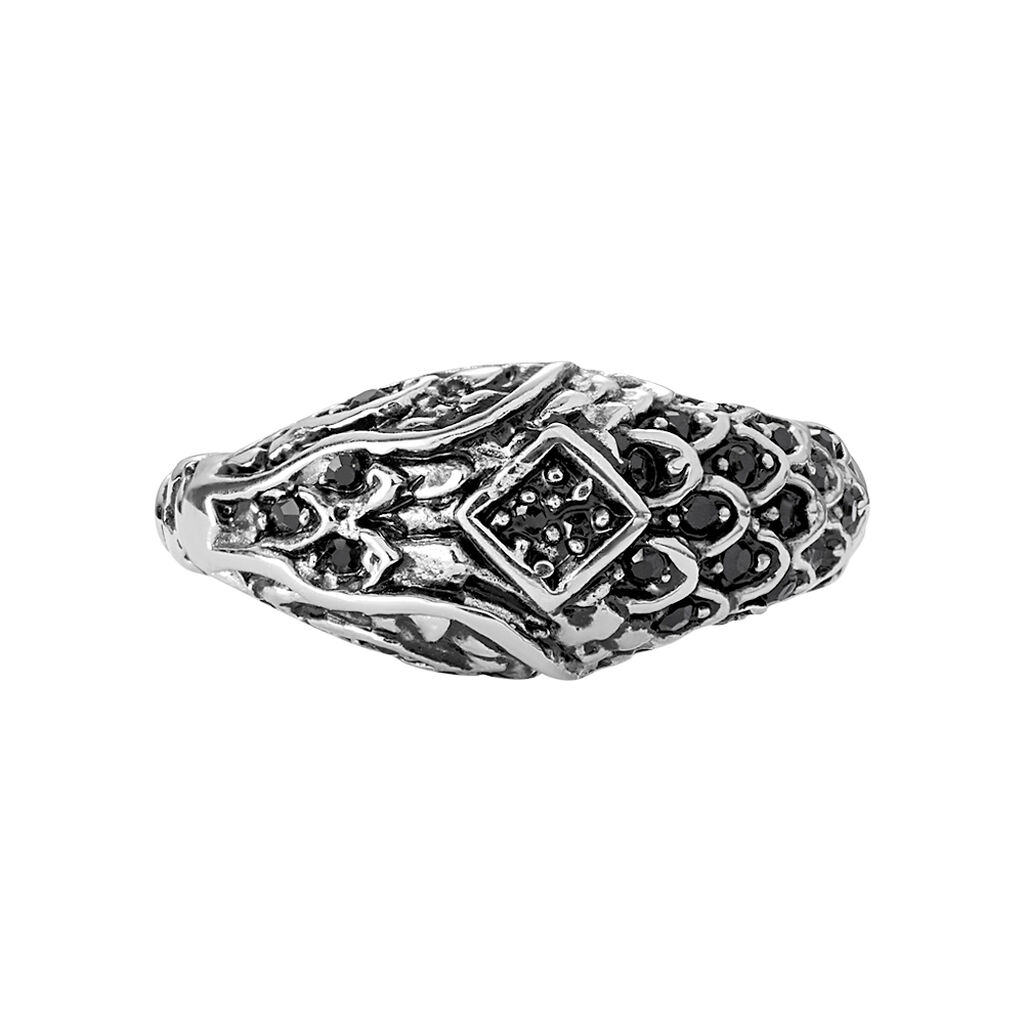 Anello Fantasia Man Code Acciaio Cristallo - Anelli con Pietre Uomo | Stroili