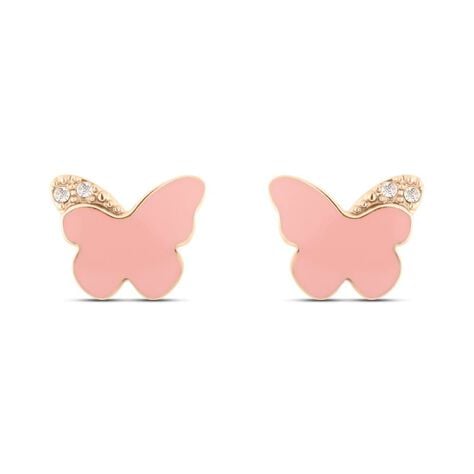 Orecchini Lobo Lady Sweet Acciaio Rosa Cristallo - Orecchini a Lobo Donna | Stroili