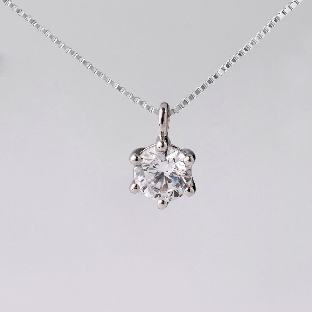 Collana Punto Luce Claire Oro Bianco Cubic Zirconia - Collane Punto Luce Donna | Stroili