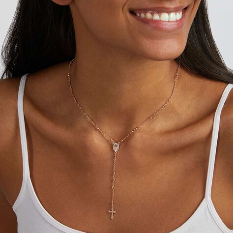 Collana Rosario Silver Soul Argento Rosa - Collane Rosario Donna | Stroili