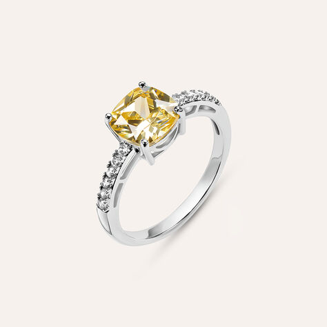 Anello Solitario Silver Rainbow Argento Rodiato Cubic Zirconia - Anelli con Pietre Donna | Stroili