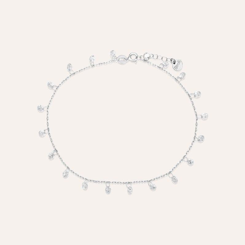 Cavigliera Silver Elegance Argento Rodiato Cubic Zirconia - Cavigliere Donna | Stroili