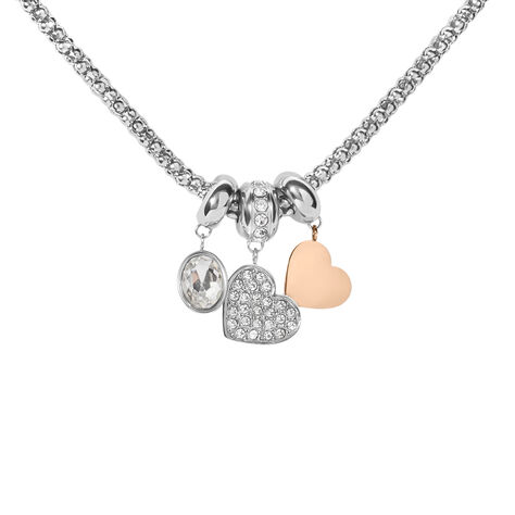Collana Lady Chic Acciaio Bicolore Bianco / Rosa Cristallo - Collane Donna | Stroili