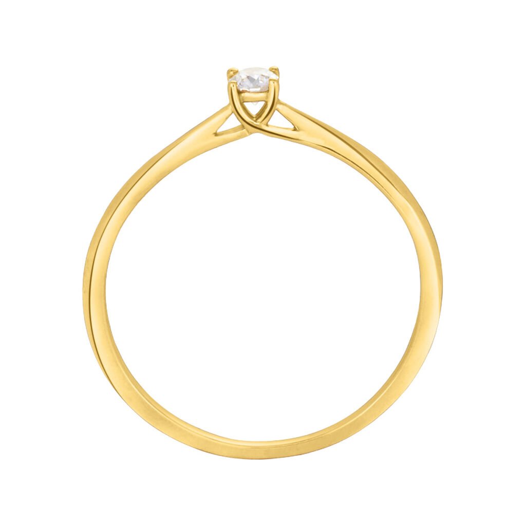Anello Solitario Grace Oro Giallo Diamante - Anelli con Pietre Donna | Stroili