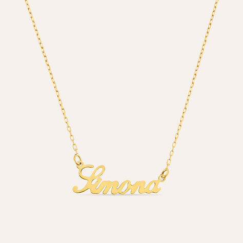 Collana Simona Gold Names Oro Giallo - Collane Unisex | Stroili