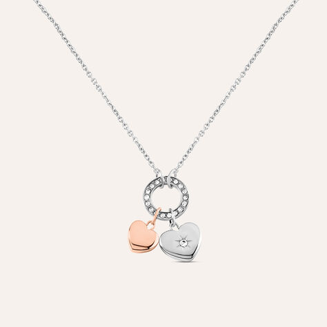 Collana Sunrise Acciaio Bicolore Bianco / Rosa Cristallo - Collane Donna | Stroili