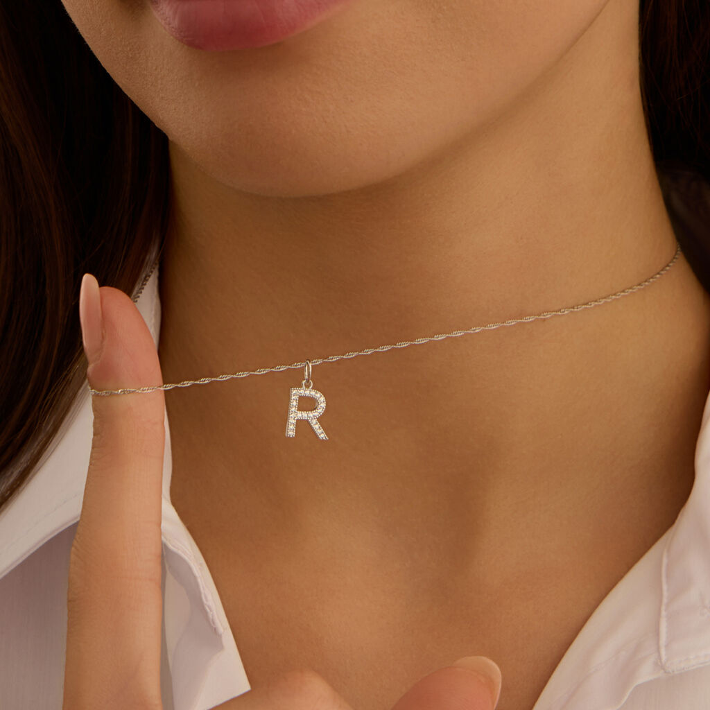 Pendente Poème Oro Bianco Cubic Zirconia