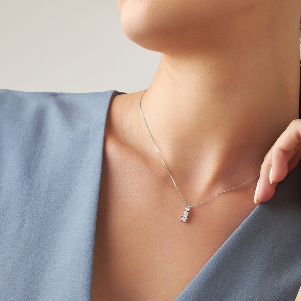 Collana Trilogy Diamotion Oro Bianco Diamante - Collane Donna | Stroili