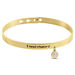 Bangle Lady Message Acciaio Dorato Love e Cristalli - Bracciali Donna | Stroili