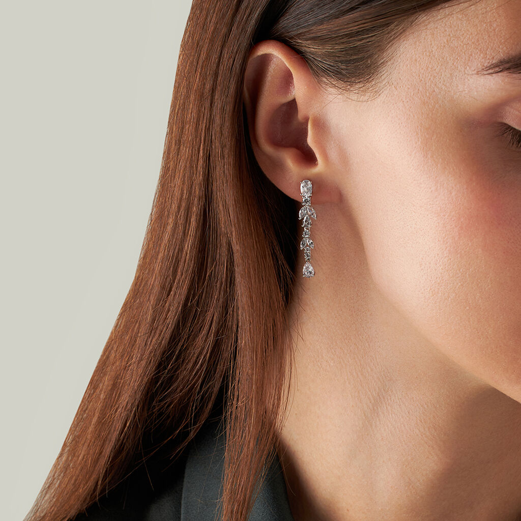 Orecchini Pendenti Silver Elegance Argento Rodiato Cubic Zirconia - Orecchini Pendenti Donna | Stroili