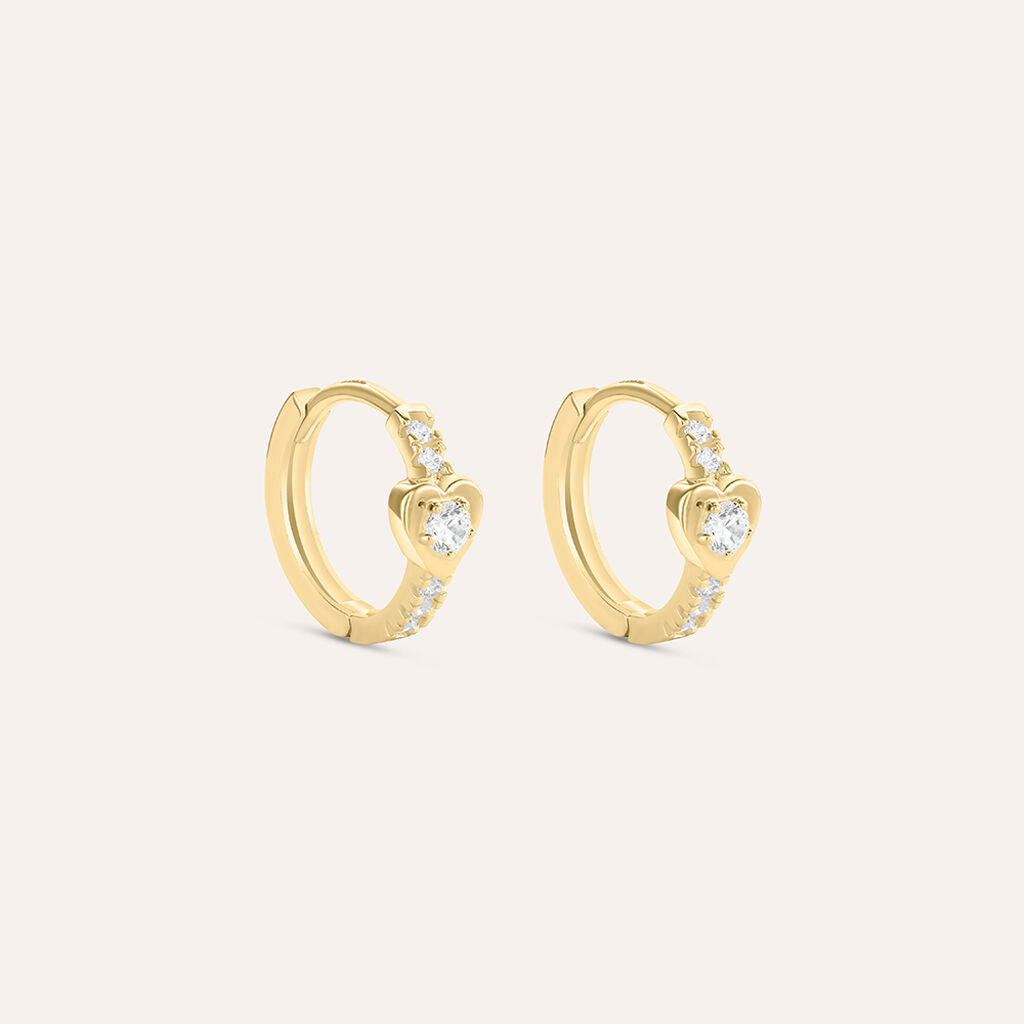 Orecchini A Cerchio Claire Oro Giallo Cubic Zirconia - Orecchini a Cerchio Donna | Stroili