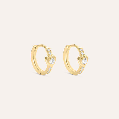 Orecchini A Cerchio Claire Oro Giallo Cubic Zirconia - Orecchini a Cerchio Donna | Stroili