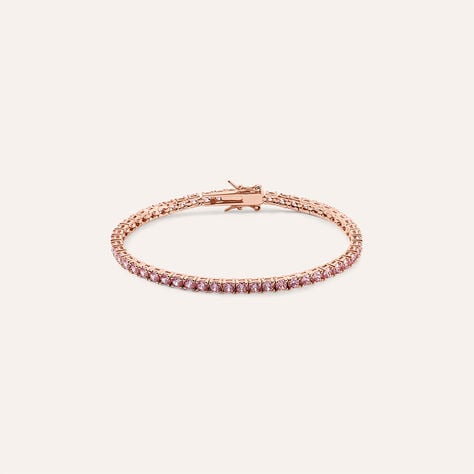 Bracciale Tennis Silver Rainbow Argento Rosa Cubic Zirconia - Bracciali Tennis Donna | Stroili