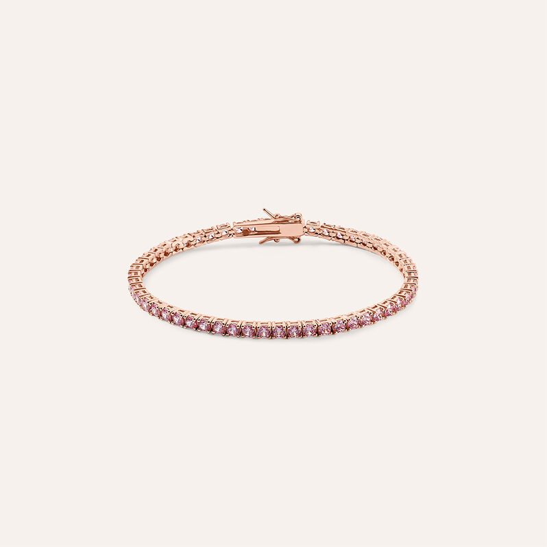 Bracciale Tennis Silver Rainbow Argento Rosa Cubic Zirconia - Bracciali Tennis Donna | Stroili