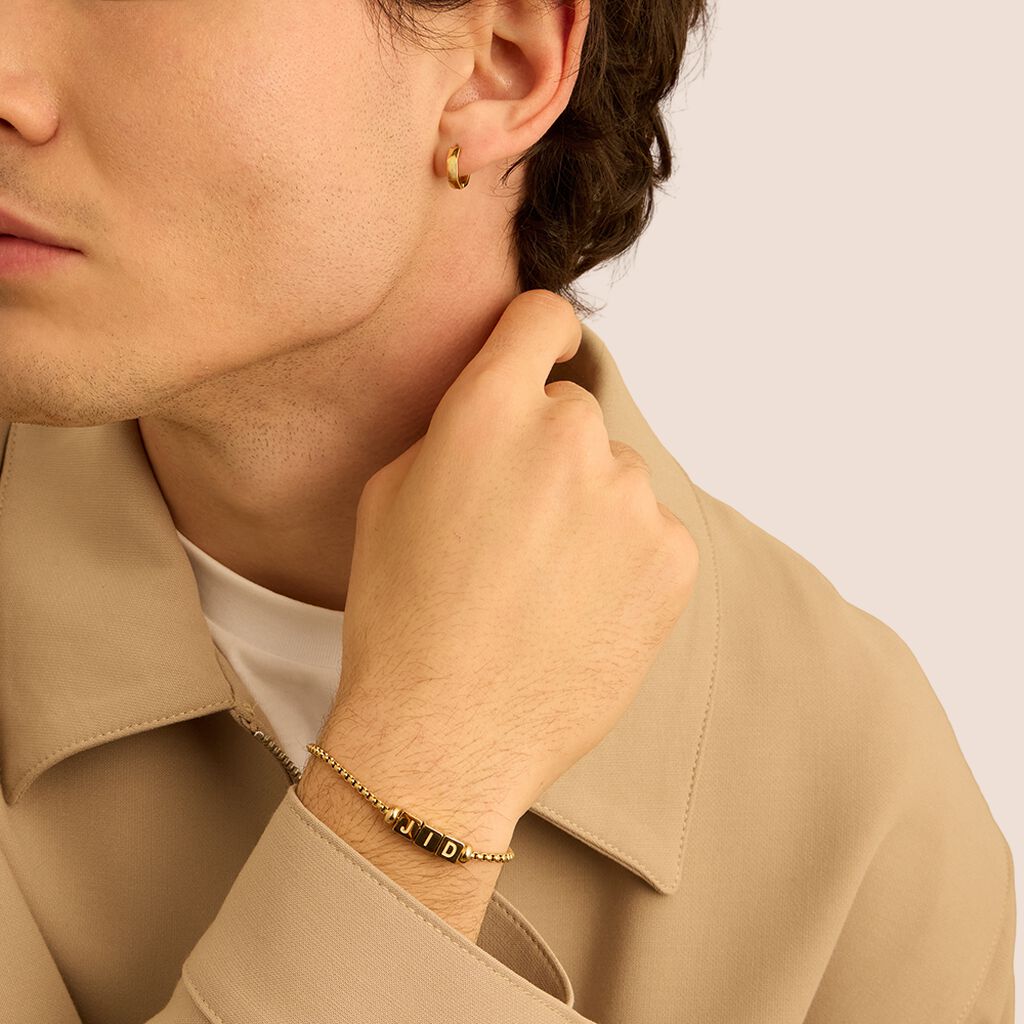 Bead Essential Code Acciaio Dorato