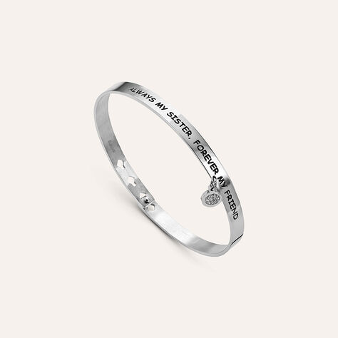 Bangle Lady Message Acciaio Cristallo - Bracciali Rigidi Donna | Stroili