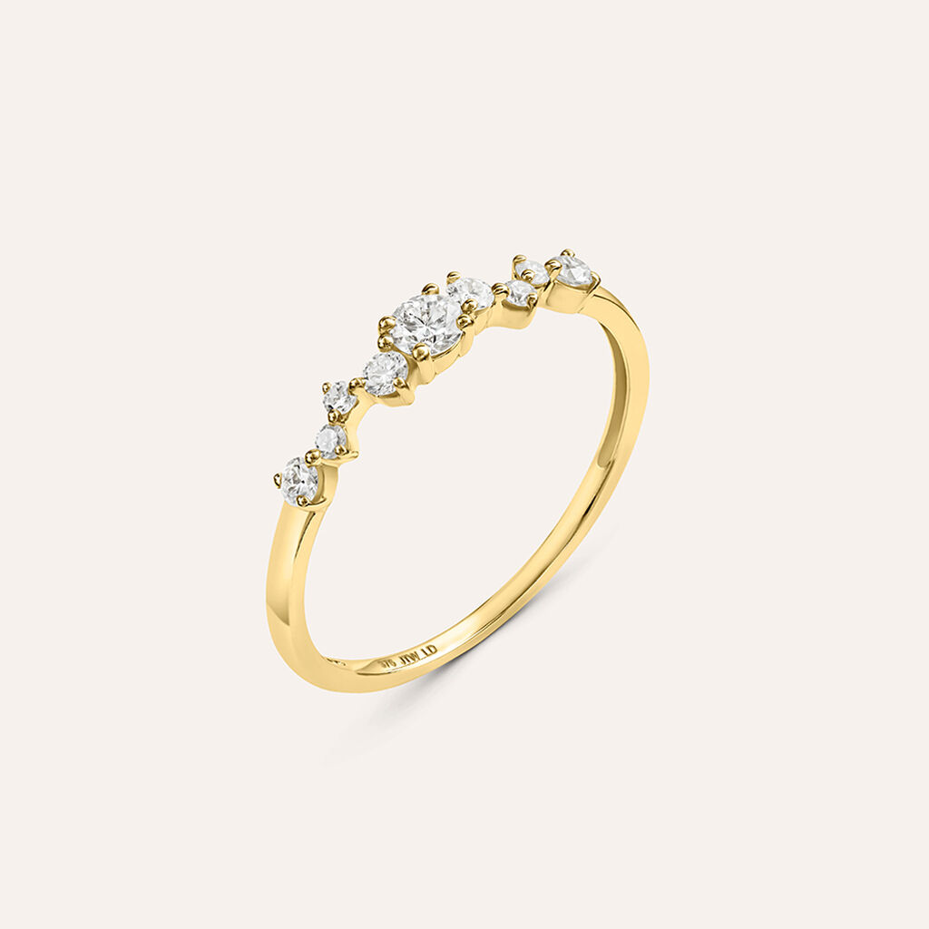Anello Riviere Diamade Glam Oro Giallo Diamante Lab-Grown