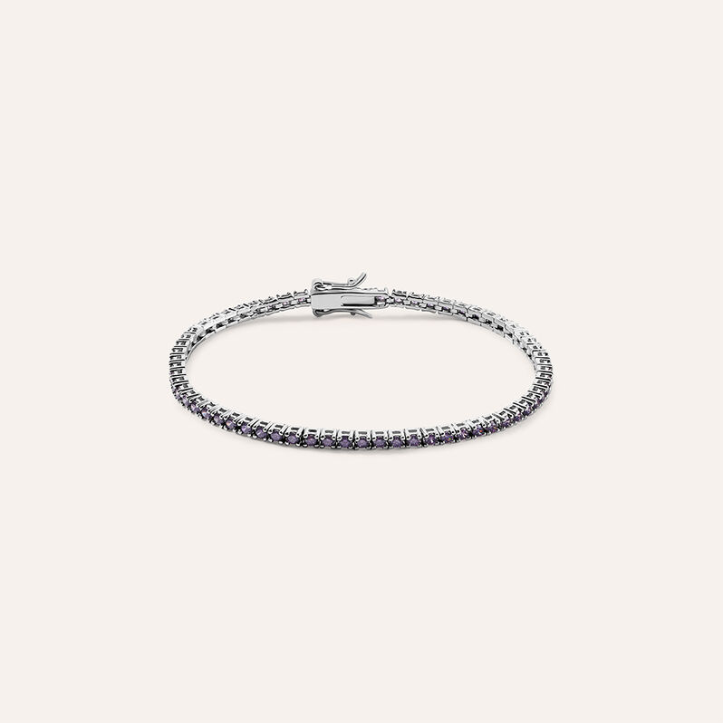 Bracciale Tennis Silver Rainbow Argento Rodiato Cubic Zirconia - Bracciali Tennis Donna | Stroili