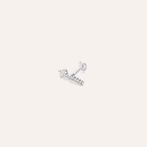 Piercing Orecchio Bon Ton Oro Bianco Cubic Zirconia - Gioielli Donna | Stroili